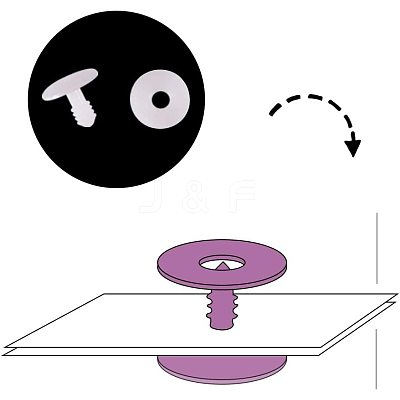 Plastic Doll Joints DIY-PH0025-85-WH-1