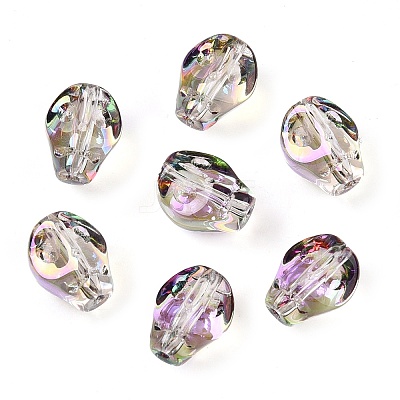 Electroplate Glass Beads Strands EGLA-T021-09H-1