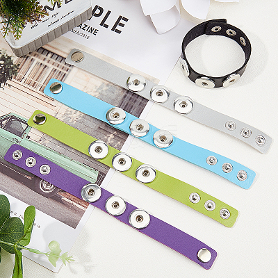 Imitation Leather Cord Bracelets BJEW-PH0004-06-1