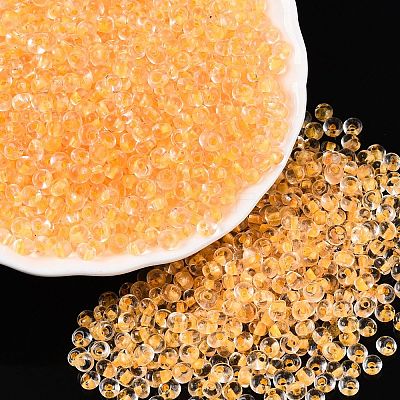 6/0 Inside Colours Transparent Glass Seed Beads SEED-T007-07F-1