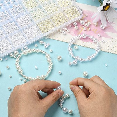 DIY Imitation Pearl Bracelet Making Kit DIY-YW0008-14-1
