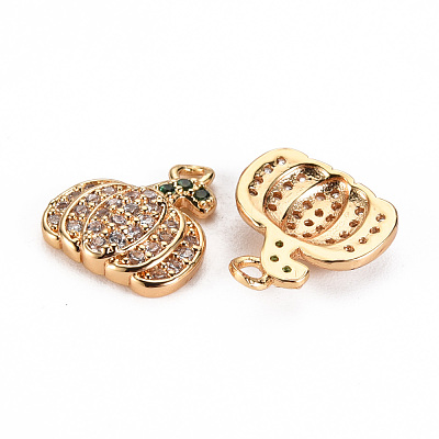 Brass Micro Pave Cubic Zirconia Charms X-KK-S360-138A-NF-1