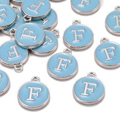 Platinum Plated Alloy Enamel Charms LS-X-ENAM-S118-04F-P-1