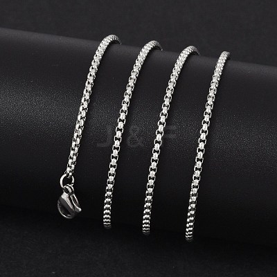 Tarnish Resistant 304 Stainless Steel Venetian Chain Necklace Making STAS-A028-N032P-1