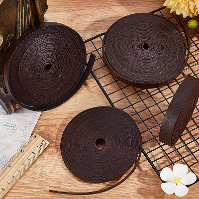Flat Cowhide Leather Cord WL-GF0001-08B-02-1