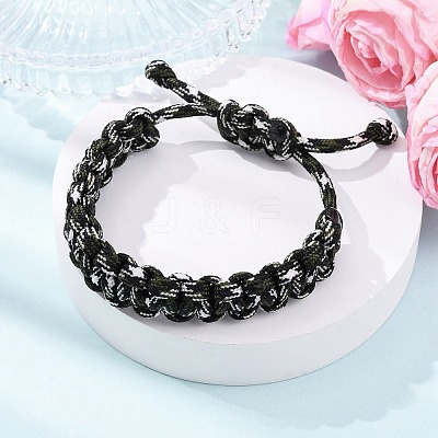 7 Inner Cores Polyester & Spandex Cord Braided Bracelets for Men Women BJEW-JB12571-02-1