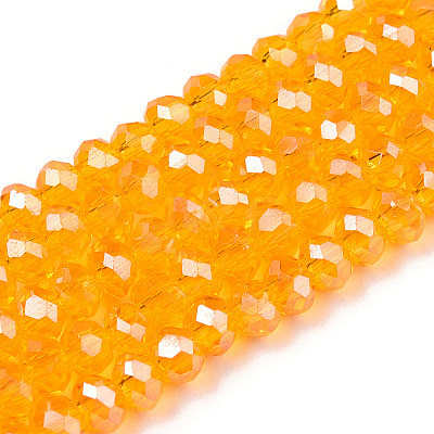 Electroplate Glass Beads Strands EGLA-A034-T1mm-A24-1