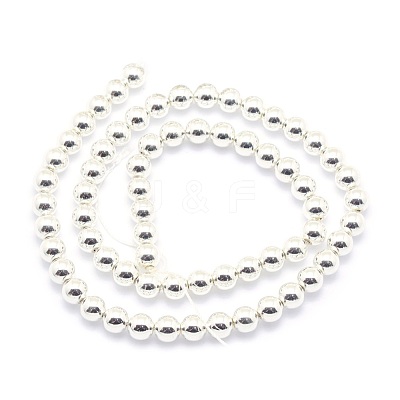 Electroplate Non-magnetic Synthetic Hematite Beads Strands G-L485-01D-S-1