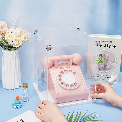 Transparent Acrylic Minifigures Display Case ODIS-WH0043-92A-1