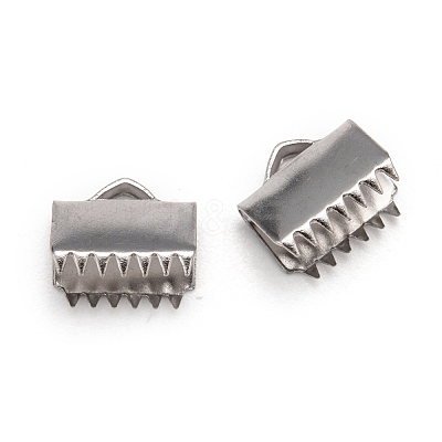 Tarnish Resistant 304 Stainless Steel Ribbon Clamp Ends STAS-J011-08-1