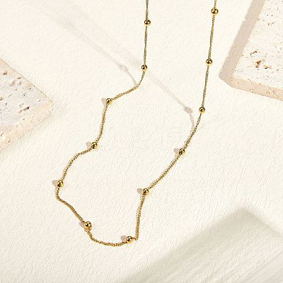 304 Stainless Steel Satellite Chain Necklaces for Women NJEW-SW00052-1