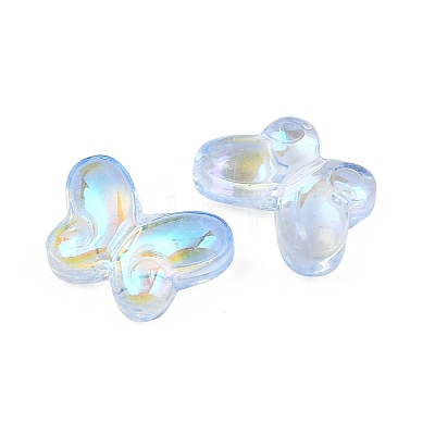 AB Color Plated Transparent Glass Beads GLAA-Z020-01C-1