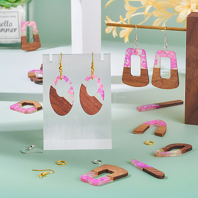 DIY Two Tone Dangle Earring Making Kit DIY-TA0009-01A-1