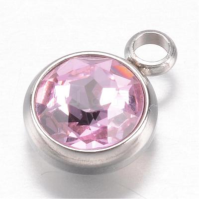 304 Stainless Steel Glass Rhinestone Charms STAS-G082-05-1