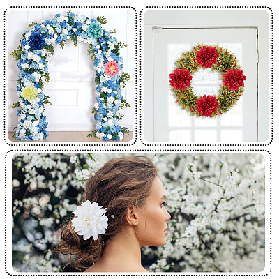 10Pcs 10 Colors Cloth Artificial Flower Head AJEW-CN0005-77-1