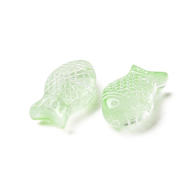 Transparent Spray Painted Glass Beads X1-GLAA-I050-10G-1