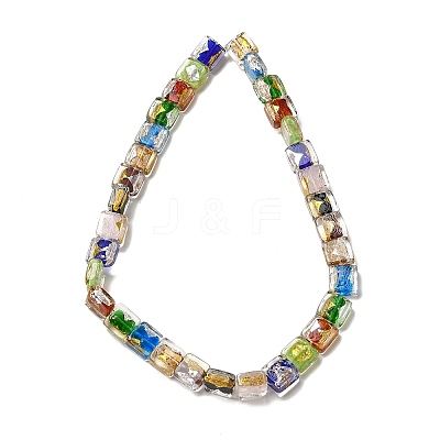 Handmade Gold Foil and Silver Foil Lampwork Beads FOIL-C001-01A-01-1