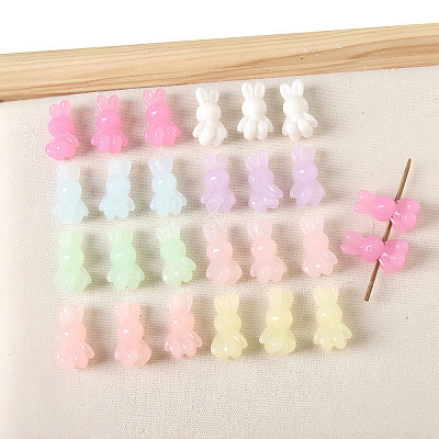 Opaque Acrylic Beads OACR-H038-28-1