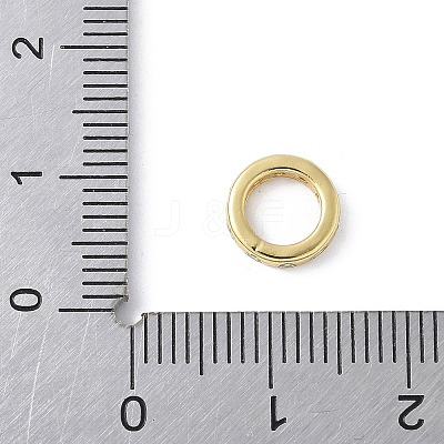 Brass Micro Pave Cubic Zirconia European Beads KK-K399-14G-1