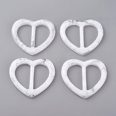 Resin Buckle Clasps RESI-WH0008-24A-1