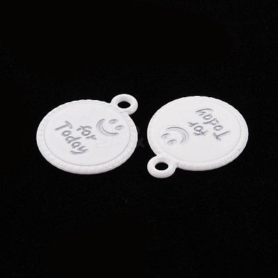 Spray Painted Alloy Pendants PALLOY-Q433-030J-RS-1