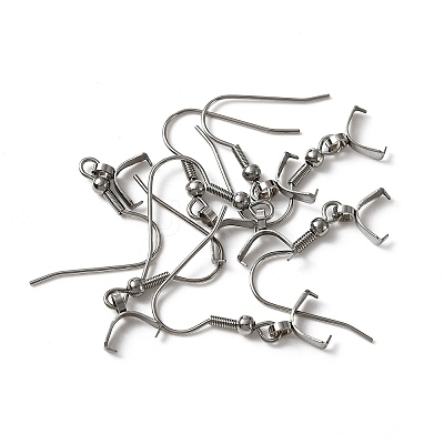 304 Stainless Steel Earring Hooks X-STAS-WH0035-14P-1