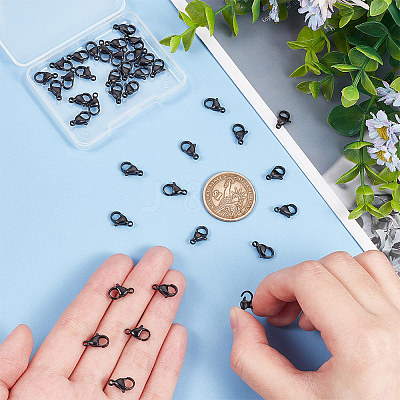 40Pcs 304 Stainless Steel Lobster Claw Clasps STAS-UN0050-15-1