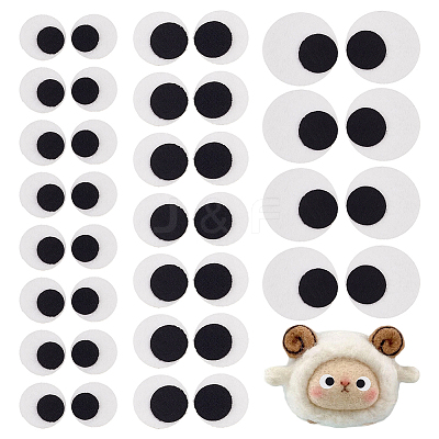 60 Pairs 3 Styles Felt Cabochons DIY-PH0033-22-1