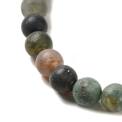 Natural Indian Agate Beads Strands X-G-Q462-6mm-08-1