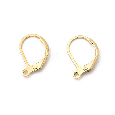 Brass Leverback Earring Findings KK-F824-007G-1-1