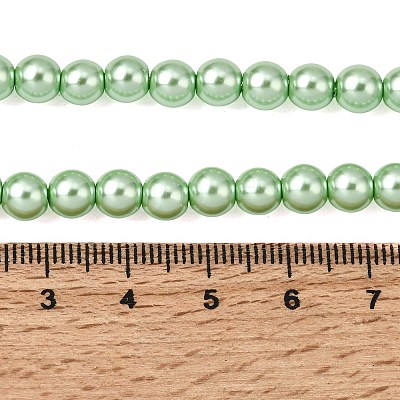 Eco-Friendly Glass Pearl Beads HY-J002-6mm-HX066-1