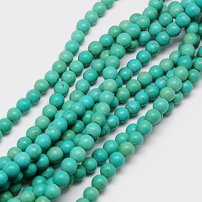 Synthetic Turquoise Beads Strands TURQ-G106-8mm-02D-1