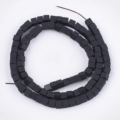 Spray Painted Non-magnetic Synthetic Hematite Beads Strands G-T116-22-17-1