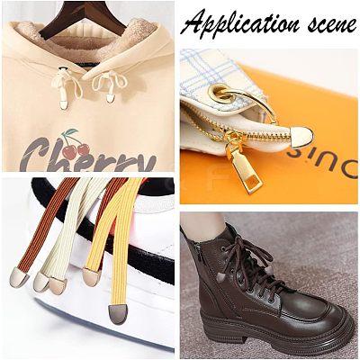 3 Sets 3 Colors Iron No Tie Shoe Lace Tip Decoration Kits DIY-NB0007-85-1