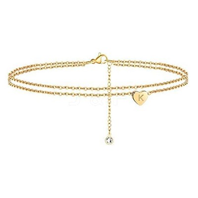 Heart Brass with Crystal Rhinestone Anklets FS-WGC43DA-02-1