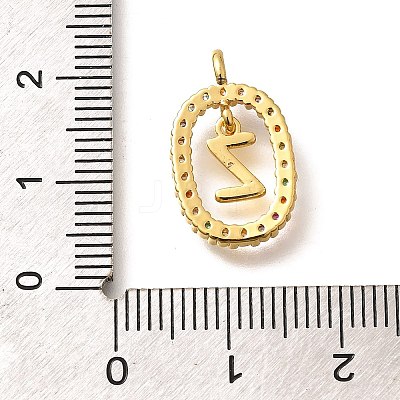 Brass Micro Pave Cubic Zirconia Pendants ZIRC-P123-01G-Z02-1