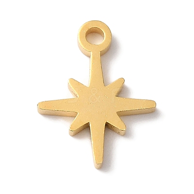 PVD Vacuum Plating 304 Stainless Steel Charms STAS-L081-010G-1