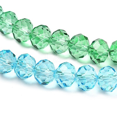 Transparent Painted Glass Beads Strands X1-DGLA-A034-T8mm-A17-1