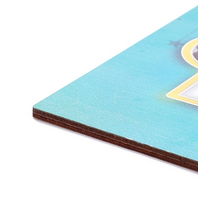 Eid Theme Density Board Wooden Wall Ornament Doorplate Pendants HJEW-C004-01A-1