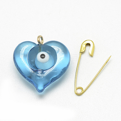 Handmade Lampwork Brooches LAMP-R139-09-1