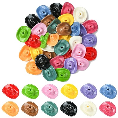 36Pcs 12 Colors Opaque Acrylic Beads SACR-CJ0001-84-1