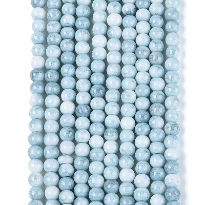 Ombre Effect Opaque Crackle Glass Beads Strands GLAA-Q106-01A-A05-1