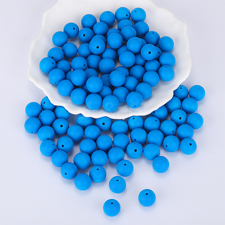 Round Silicone Focal Beads SI-JX0046A-26-1
