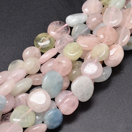 Dyed Natural Morganite Nuggets Beads Strands G-J336-14-1