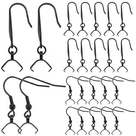 SUNNYCLUE 40Pcs 2 Styles 316 Stainless Steel & 304 Stainless Steel Earring Hooks STAS-SC0008-31-1