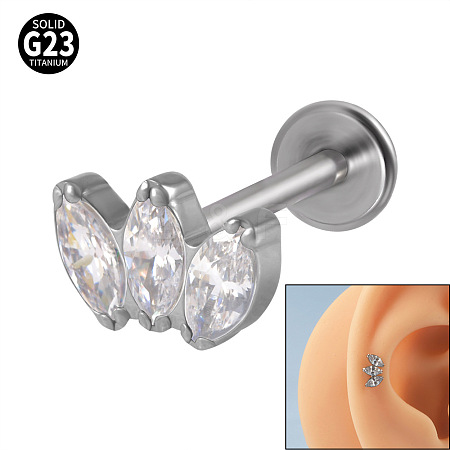 G23 Titanium Cartilage Earrings WGC4C46-18-1