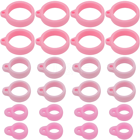 Gorgecraft 60Pcs 3 Style Silicone Pendant SIL-GF0001-28C-1