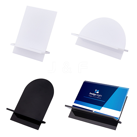 4 Sets 4 Styles Acrylic Name Card Holders AJEW-DC0001-99-1