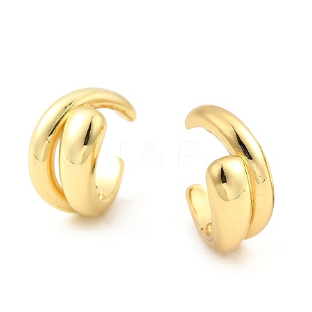 Rack Plating Brass Clip-on Earrings EJEW-R162-24G-1