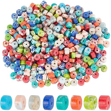  400Pcs 8 Colors Synthetic Imperial Jasper Beads G-NB0003-80-1